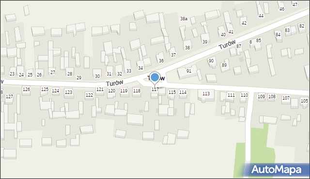 Turów, Turów, 117, mapa Turów