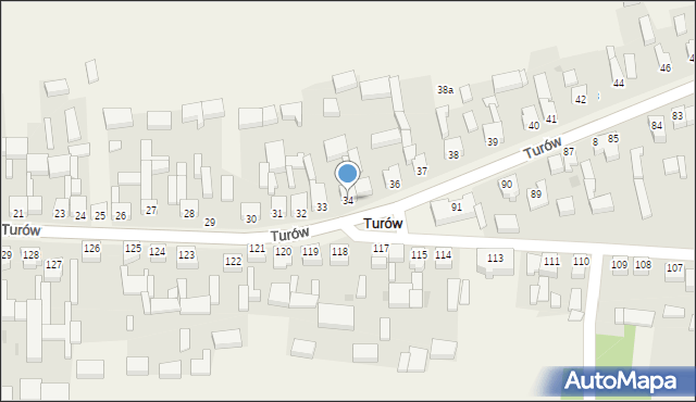 Turów, Turów, 34, mapa Turów