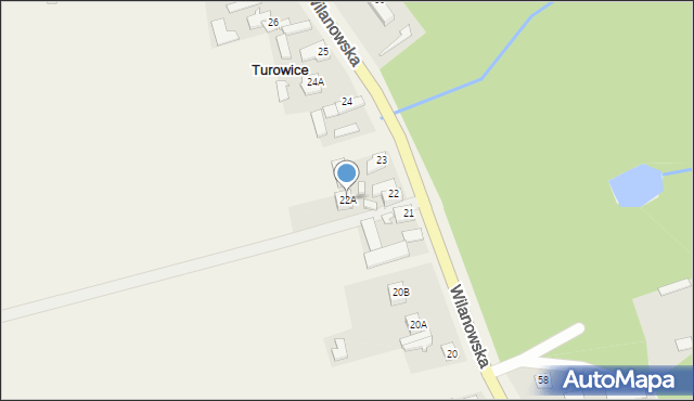 Turowice, Turowice, 22A, mapa Turowice