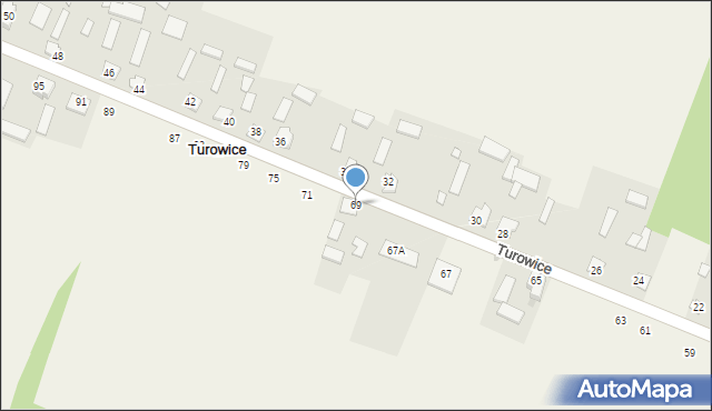 Turowice, Turowice, 69, mapa Turowice