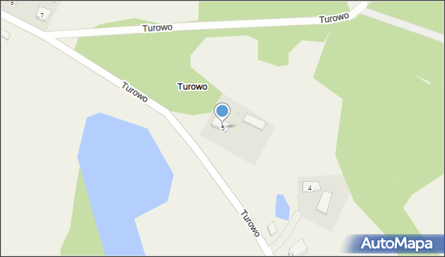Turowo, Turowo, 5, mapa Turowo
