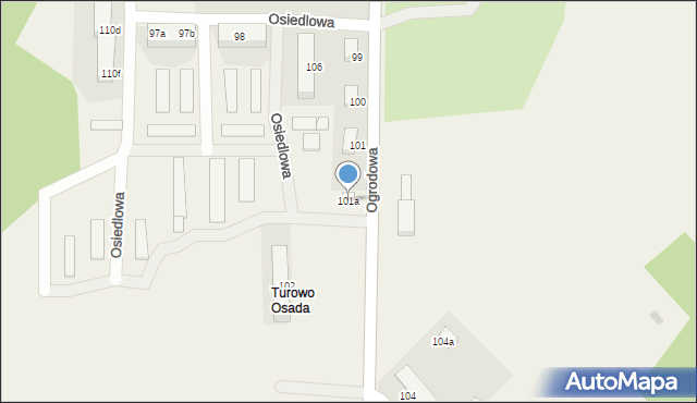 Turowo, Turowo, 101a, mapa Turowo
