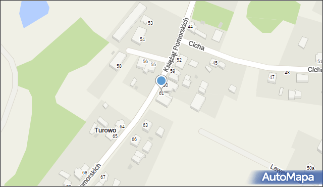 Turowo, Turowo, 61, mapa Turowo