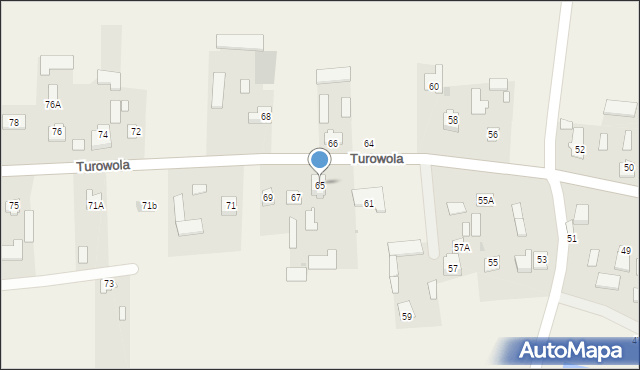 Turowola, Turowola, 65, mapa Turowola
