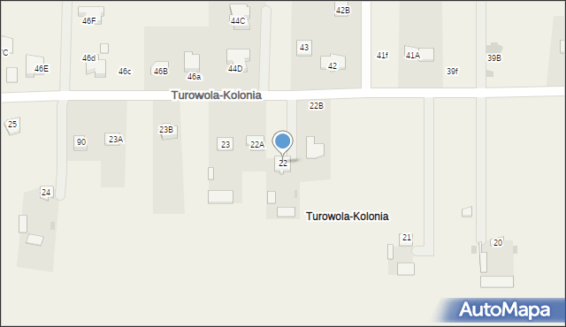 Turowola-Kolonia, Turowola-Kolonia, 22, mapa Turowola-Kolonia