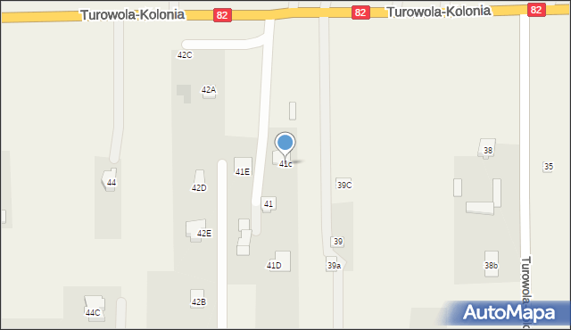 Turowola-Kolonia, Turowola-Kolonia, 41c, mapa Turowola-Kolonia