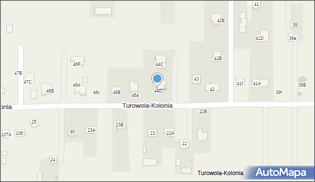 Turowola-Kolonia, Turowola-Kolonia, 44D, mapa Turowola-Kolonia