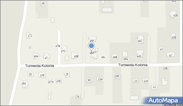 Turowola-Kolonia, Turowola-Kolonia, 46d, mapa Turowola-Kolonia