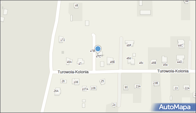 Turowola-Kolonia, Turowola-Kolonia, 47C, mapa Turowola-Kolonia