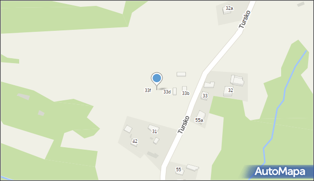 Tursko, Tursko, 33e, mapa Tursko