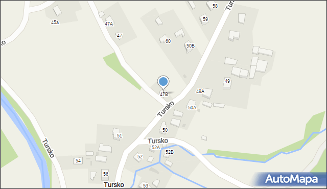 Tursko, Tursko, 47B, mapa Tursko