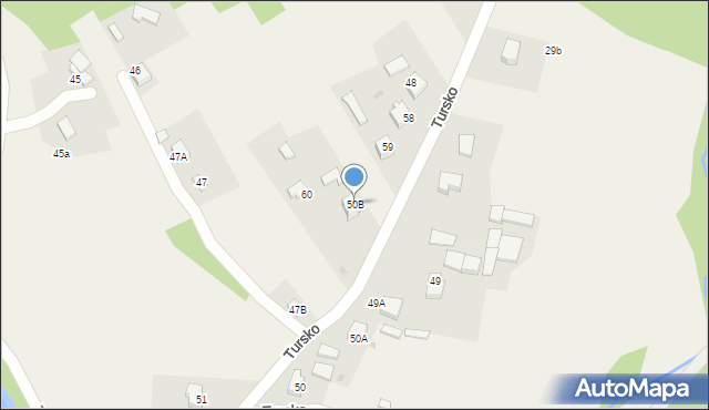 Tursko, Tursko, 50B, mapa Tursko