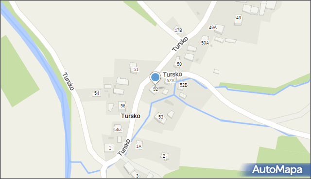 Tursko, Tursko, 52, mapa Tursko