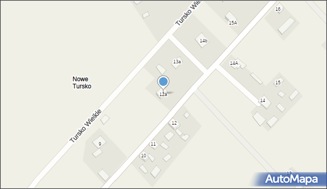 Tursko Wielkie, Tursko Wielkie, 12a, mapa Tursko Wielkie
