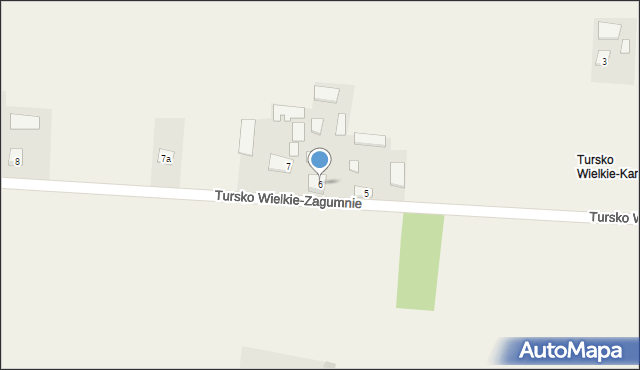 Tursko Wielkie, Tursko Wielkie-Zagumnie, 6, mapa Tursko Wielkie