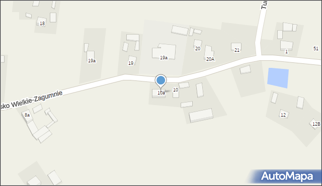 Tursko Wielkie-Kolonia, Tursko Wielkie-Kolonia, 10a, mapa Tursko Wielkie-Kolonia