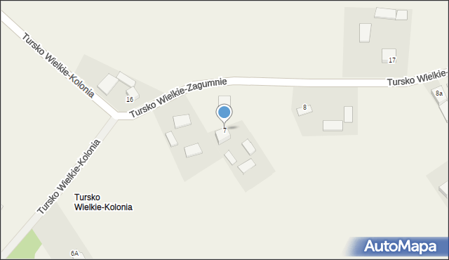 Tursko Wielkie-Kolonia, Tursko Wielkie-Kolonia, 7, mapa Tursko Wielkie-Kolonia