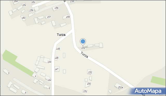 Turza, Turza, 101, mapa Turza