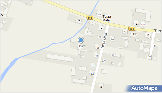 Turza Mała, Turza Mała, 85a, mapa Turza Mała