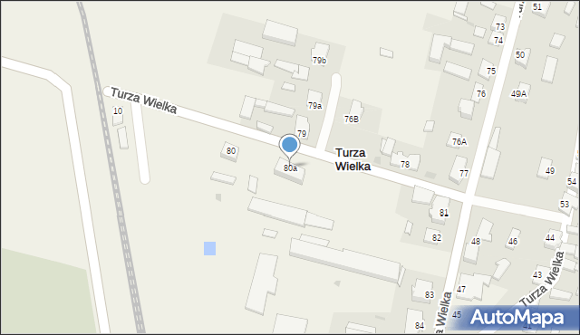 Turza Wielka, Turza Wielka, 80a, mapa Turza Wielka