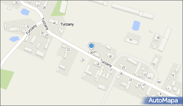 Turzany, Turzany, 20, mapa Turzany