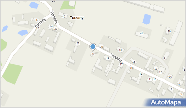 Turzany, Turzany, 21, mapa Turzany