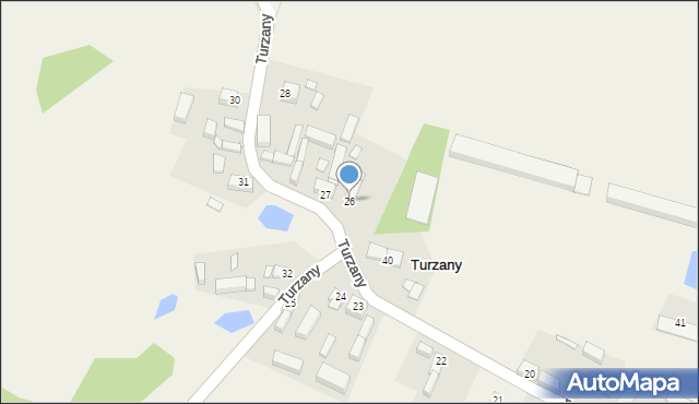 Turzany, Turzany, 26, mapa Turzany