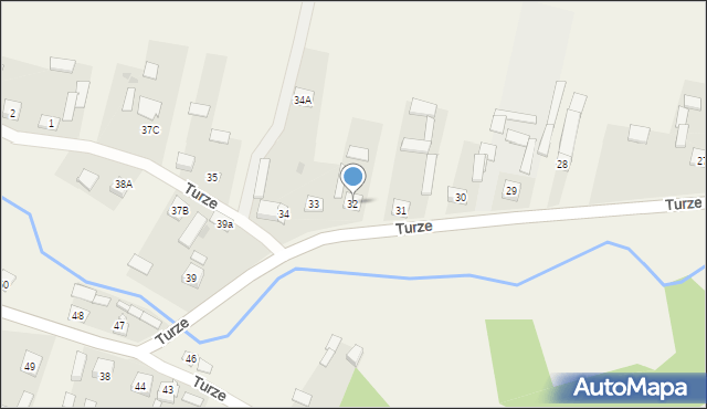 Turze, Turze, 32, mapa Turze