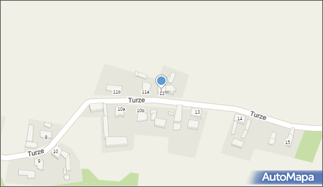 Turze, Turze, 11, mapa Turze