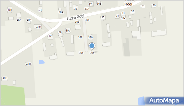 Turze Rogi, Turze Rogi, 39d, mapa Turze Rogi