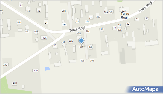 Turze Rogi, Turze Rogi, 39f, mapa Turze Rogi