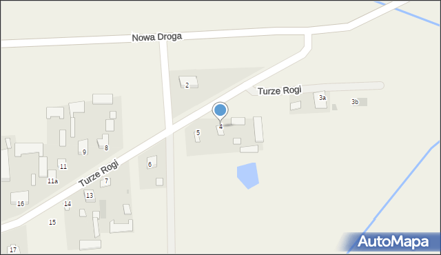 Turze Rogi, Turze Rogi, 4, mapa Turze Rogi