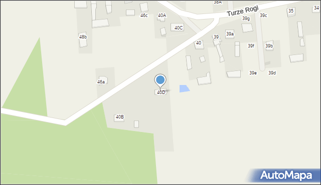 Turze Rogi, Turze Rogi, 40D, mapa Turze Rogi