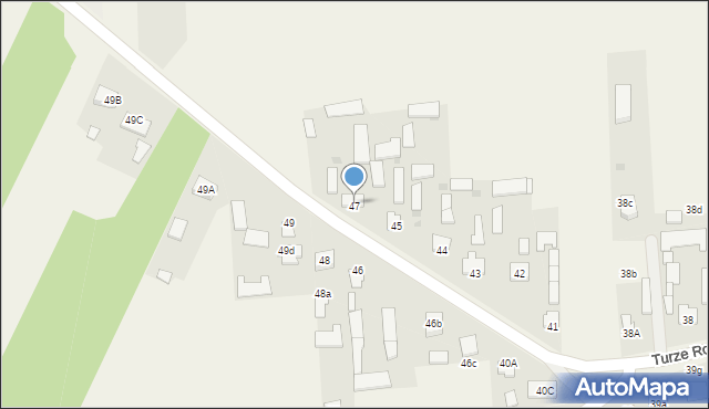 Turze Rogi, Turze Rogi, 47, mapa Turze Rogi