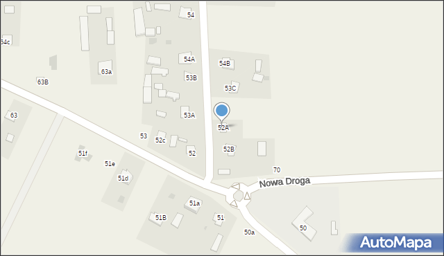 Turze Rogi, Turze Rogi, 52A, mapa Turze Rogi