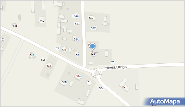 Turze Rogi, Turze Rogi, 52B, mapa Turze Rogi