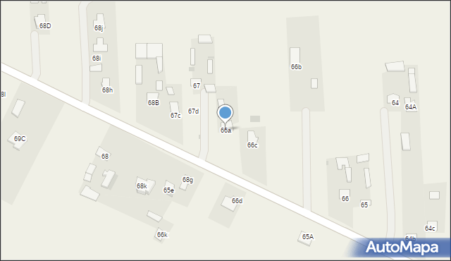 Turze Rogi, Turze Rogi, 66a, mapa Turze Rogi