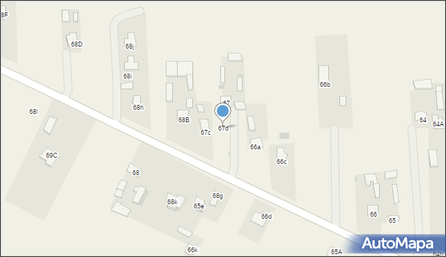 Turze Rogi, Turze Rogi, 67d, mapa Turze Rogi