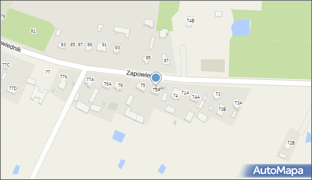 Turze Rogi, Turze Rogi, 75A, mapa Turze Rogi