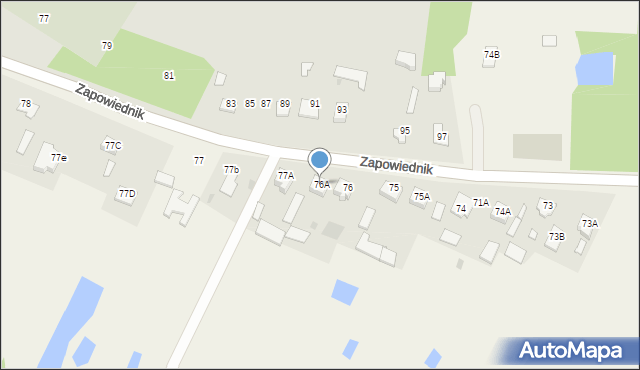 Turze Rogi, Turze Rogi, 76A, mapa Turze Rogi