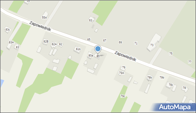 Turze Rogi, Turze Rogi, 80, mapa Turze Rogi