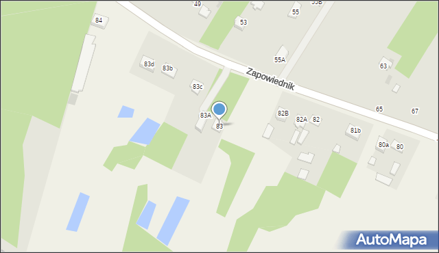 Turze Rogi, Turze Rogi, 83, mapa Turze Rogi