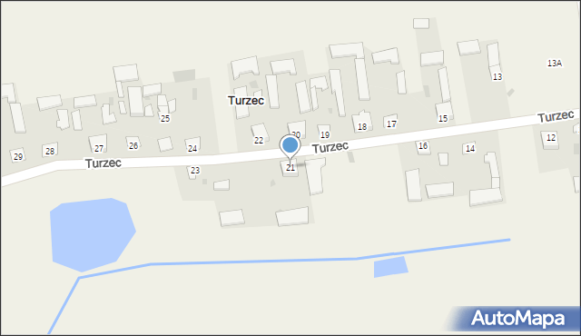 Turzec, Turzec, 21, mapa Turzec