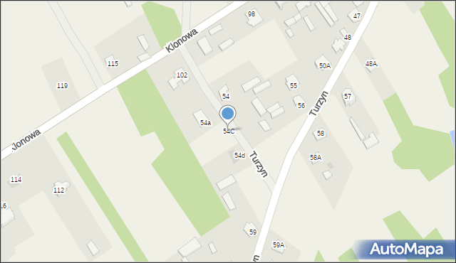 Turzyn, Turzyn, 54C, mapa Turzyn