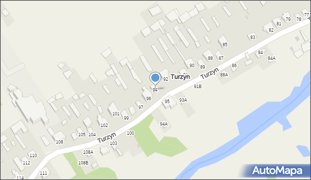 Turzyn, Turzyn, 94, mapa Turzyn