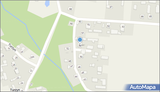 Turzyn, Turzyn, 54, mapa Turzyn