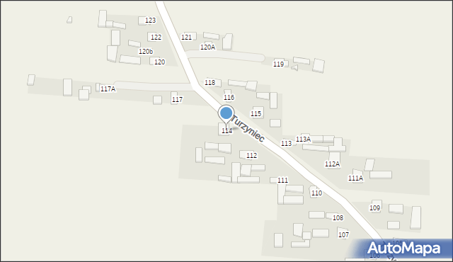 Turzyniec, Turzyniec, 114, mapa Turzyniec