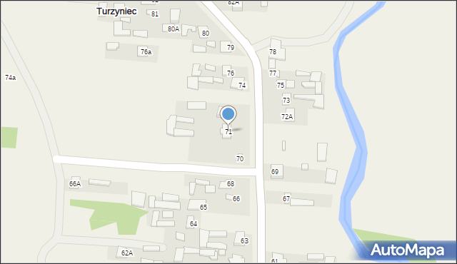 Turzyniec, Turzyniec, 71, mapa Turzyniec