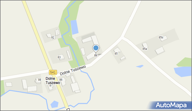 Tuszewo, Tuszewo, 84, mapa Tuszewo