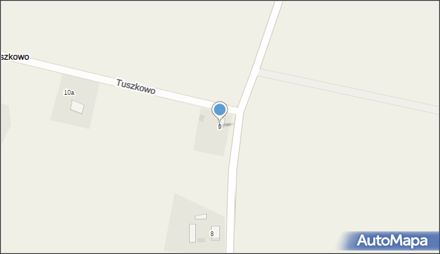 Tuszkowo, Tuszkowo, 9, mapa Tuszkowo